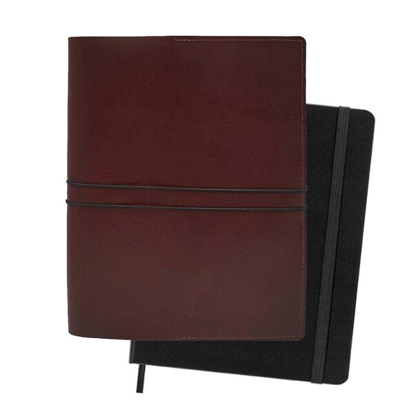 Rustico Moleskine Classic XL Leather Notebook Cover 7.5'' x 9.75'' SLIM